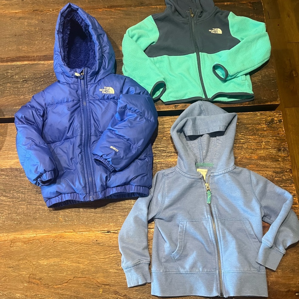 3T Coat bundle (Northface & Crewcuts)